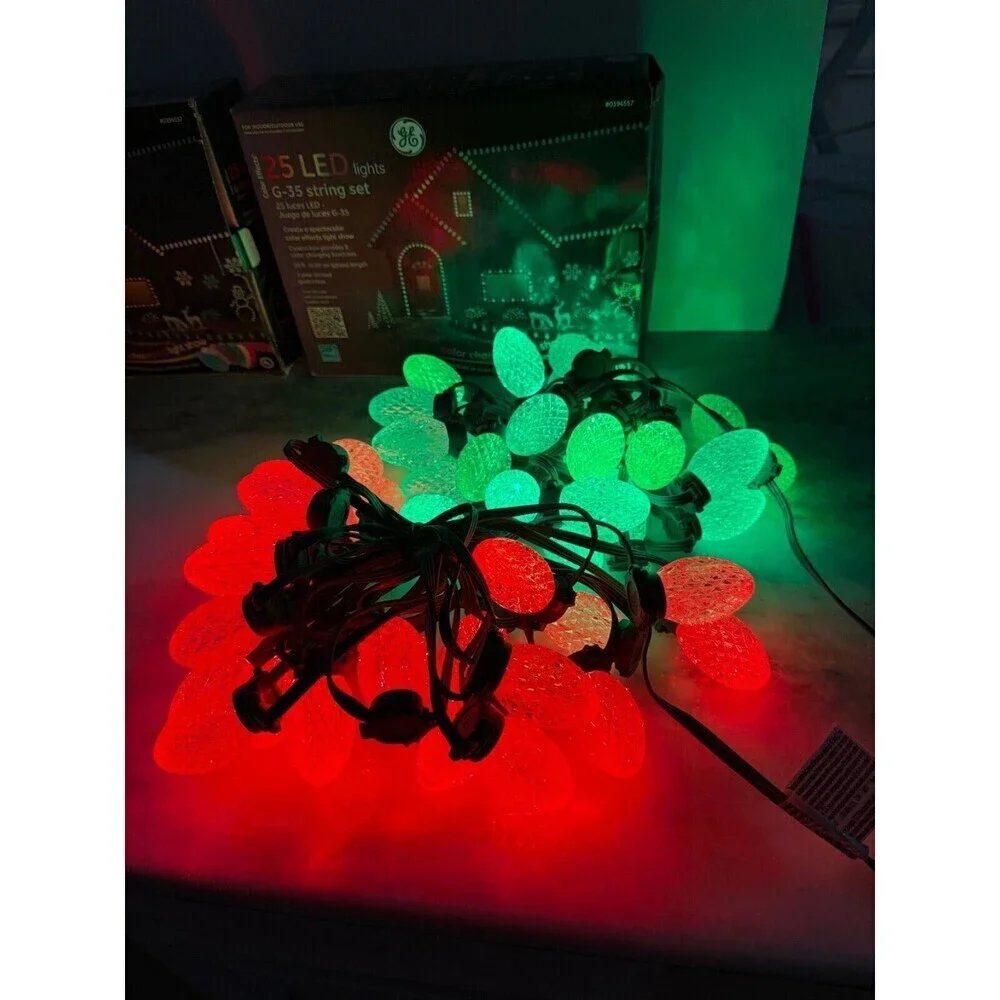 GE Color Effects 25 LED Lights Set Light Show Color Changing 2 Box Christmas